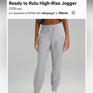 Lululemon Ready to Rulu High-Rise Jogger